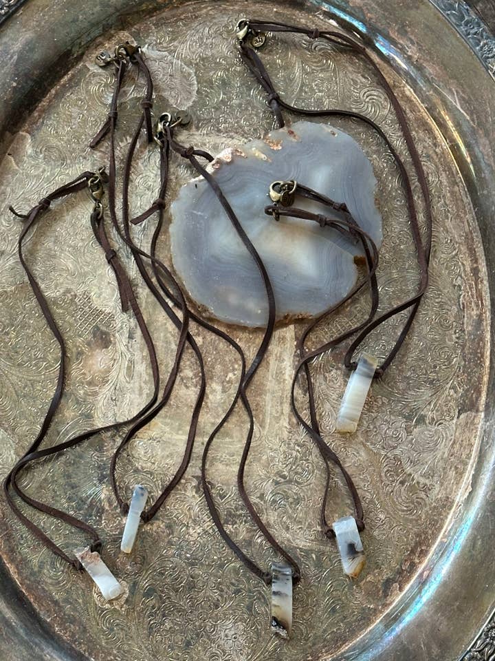 Ash Kanten Agaat Ketting voor wholesale door Amy Louise Collection