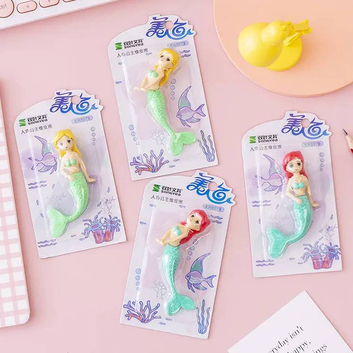 Holiday Farm - Wholesale Eraser - Cartoon Mermaid Eraser Set For Kids Halloween7