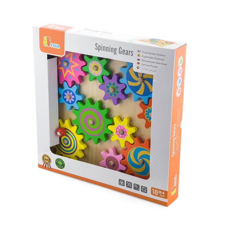 Trade Toys Limited - Wholesale Puzzle - Kids - Viga Spinning Cogs And Gears Puzzle