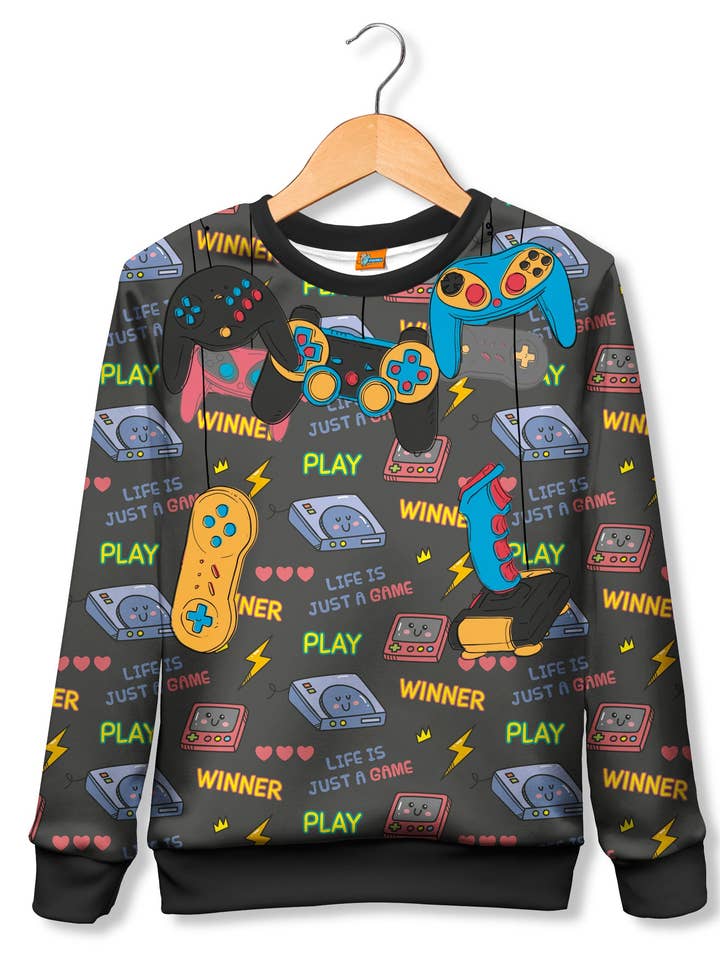 Fishikii Life is a Game Kids Sweatshirt | SUDN.97 for wholesale by Fishikii