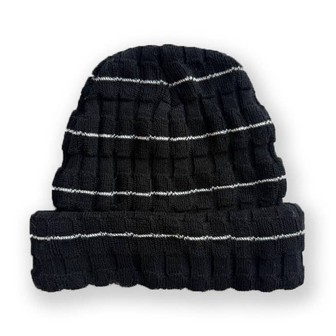 Cotton Acrylic Pinstripe Beanie M5A158 for wholesale by alberalkirk