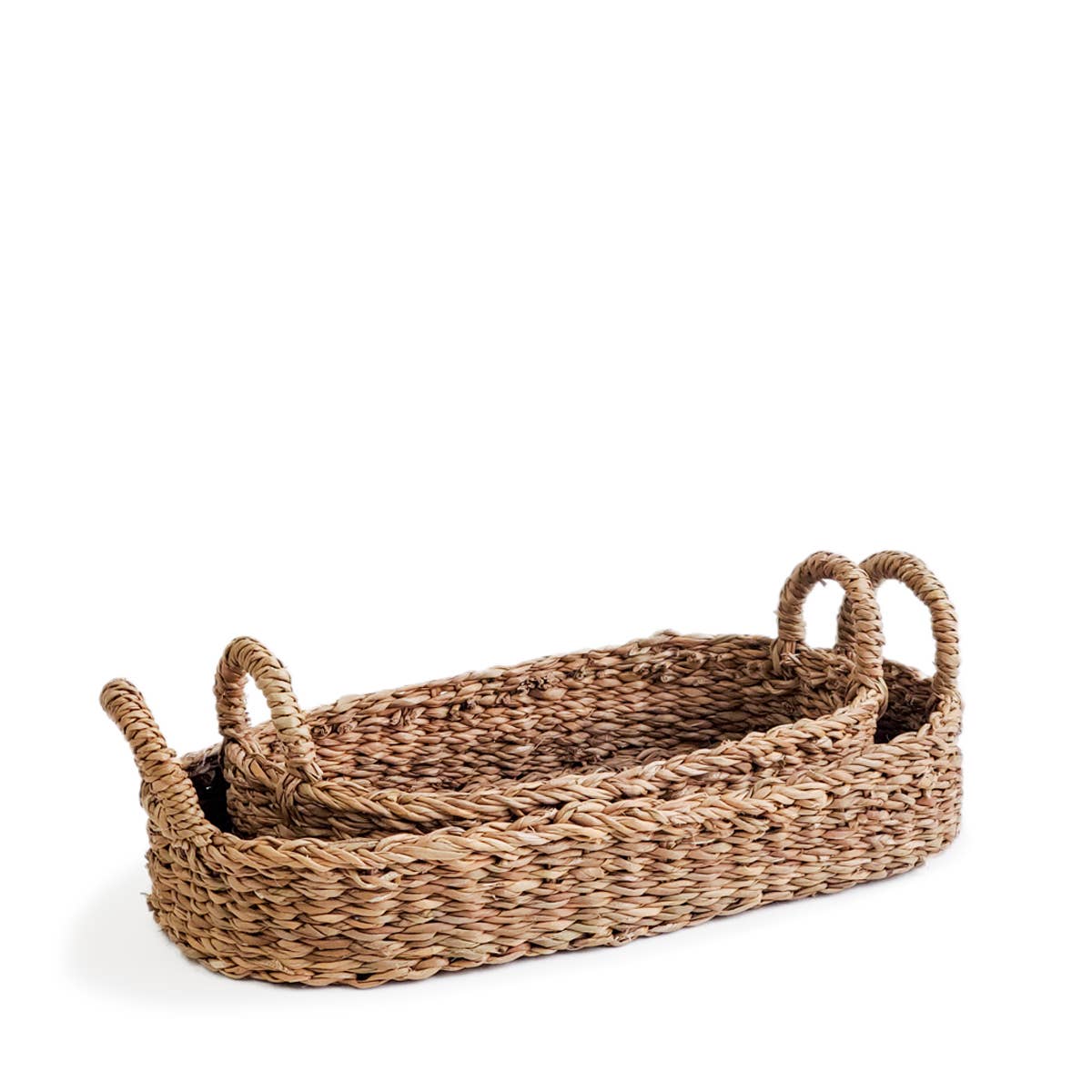 KORISSA - Wholesale Basket - Handwoven Savar Bread Basket with Natural Handle-Set of 23