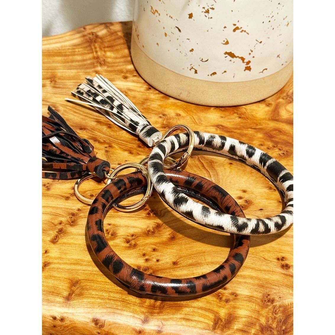 Love and Repeat - Vente Bracelets porte-clés - Porte-clés bracelet en similicuir léopard2