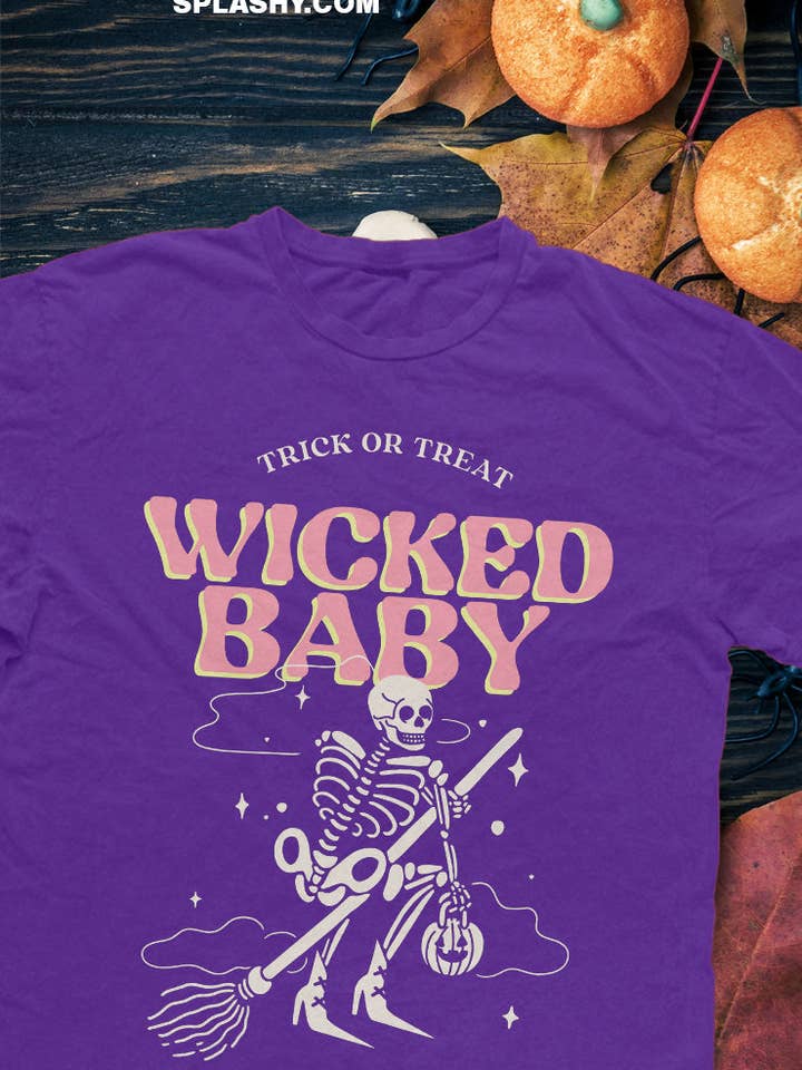 T-shirt de la collection Halloween Wicked pour bébé pour la vente par Splashy