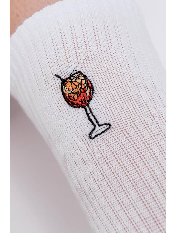 Fashion Drinks - Wholesale Socks - Unisex - Spritz | Embroidered organic cotton socks