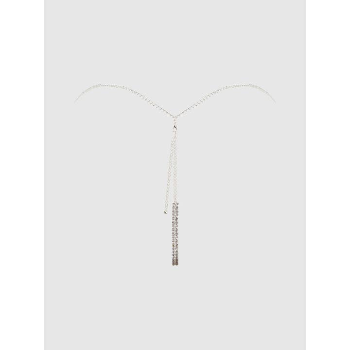 SILVER ORNATE RHINESTONE G-STRING for wholesale on Faire4