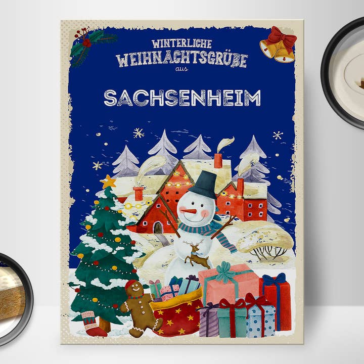 Femer - Wholesale Sign - Wooden sign for Christmas greetings Sachsenheim gift 30x40cm1
