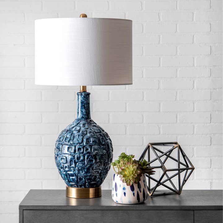 Blue Tucson 28" Ceramic Table Lamp for wholesale on Faire