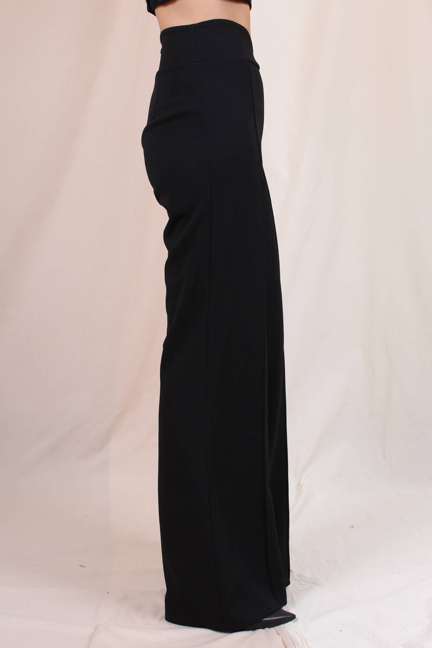 Fore Collection - Wholesale Pants - Women's - DRESSY HIGH WAISTED V CUT PINSTRIPE TROUSERS -PD5710F018