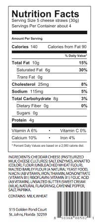 Lizzie's Cheese Straws - Wholesale Puffed Snack - 4.6 oz Classic Cheddar Cheese Straws3