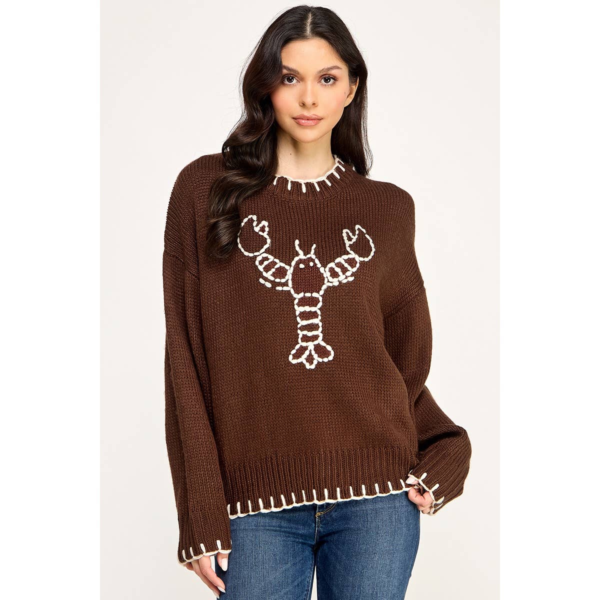 Sweet Generis - Wholesale Knit Sweater - Women's - MY LOVELY LOBSTER CASUAL PULLOVER SWEATER49