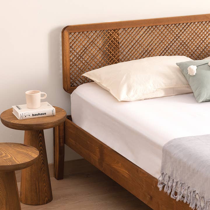 Deholzwart GmbH - Wholesale Bed - İzabelya Model - Pine Wood Bed Single Bed - BROWN1