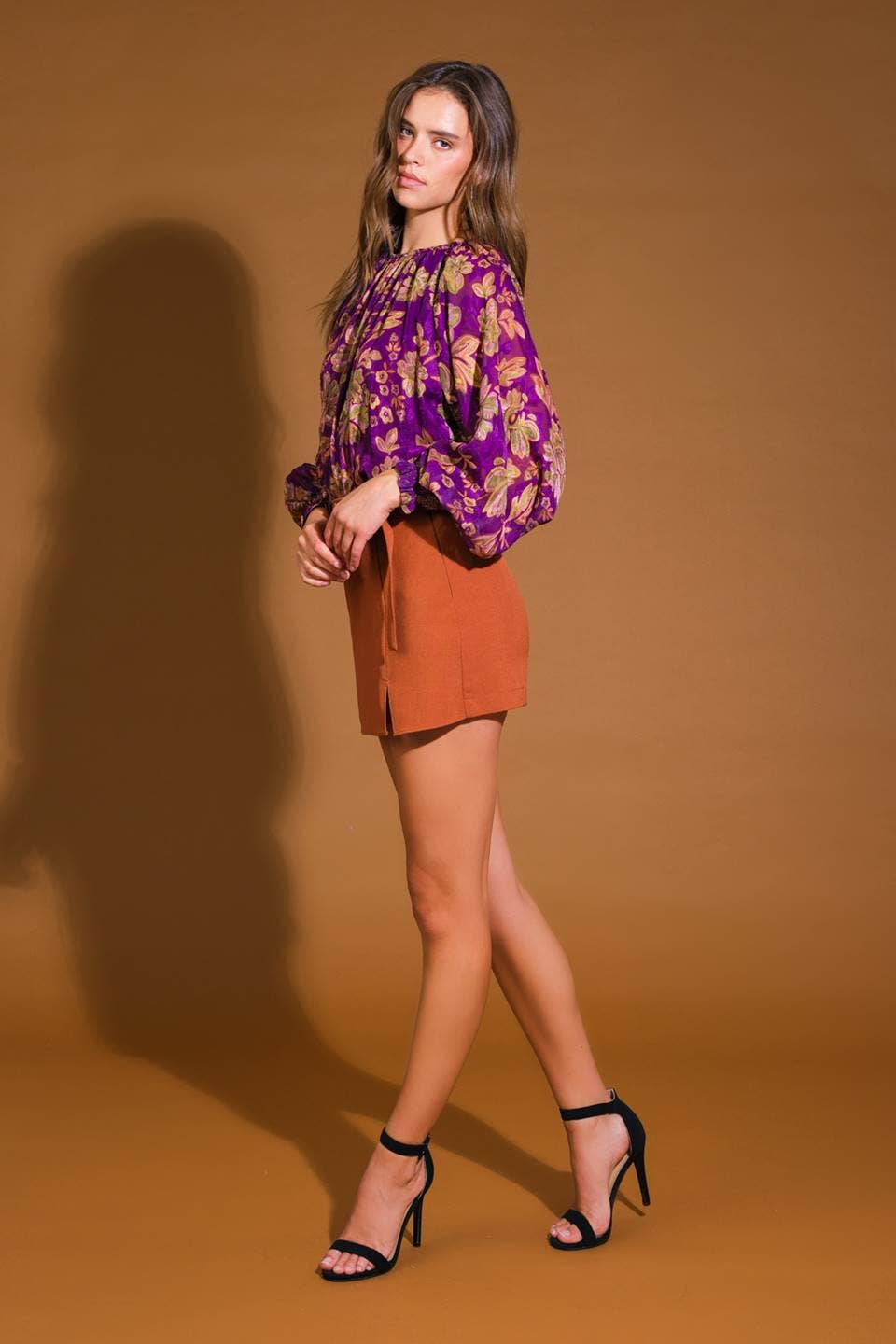 Viola Top in tessuto stampato - IT13280 in vendita all'ingrosso su Faire5