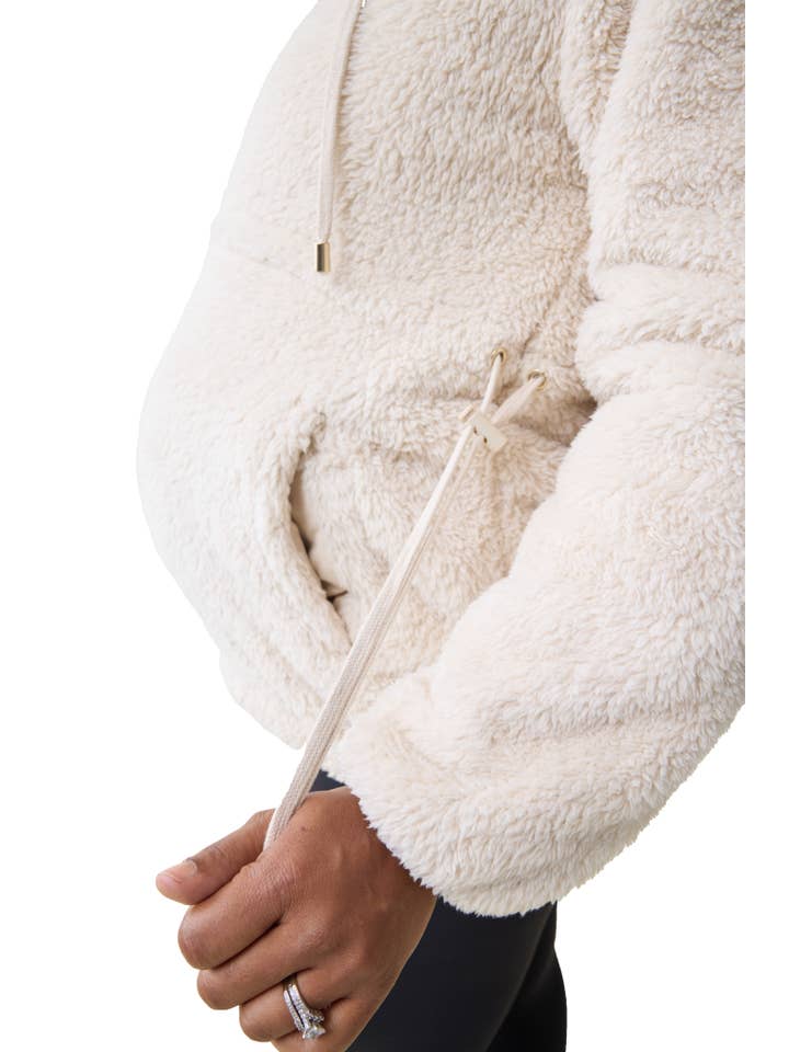 Oatmeal Adjustable Teddy Jacket for wholesale on Faire