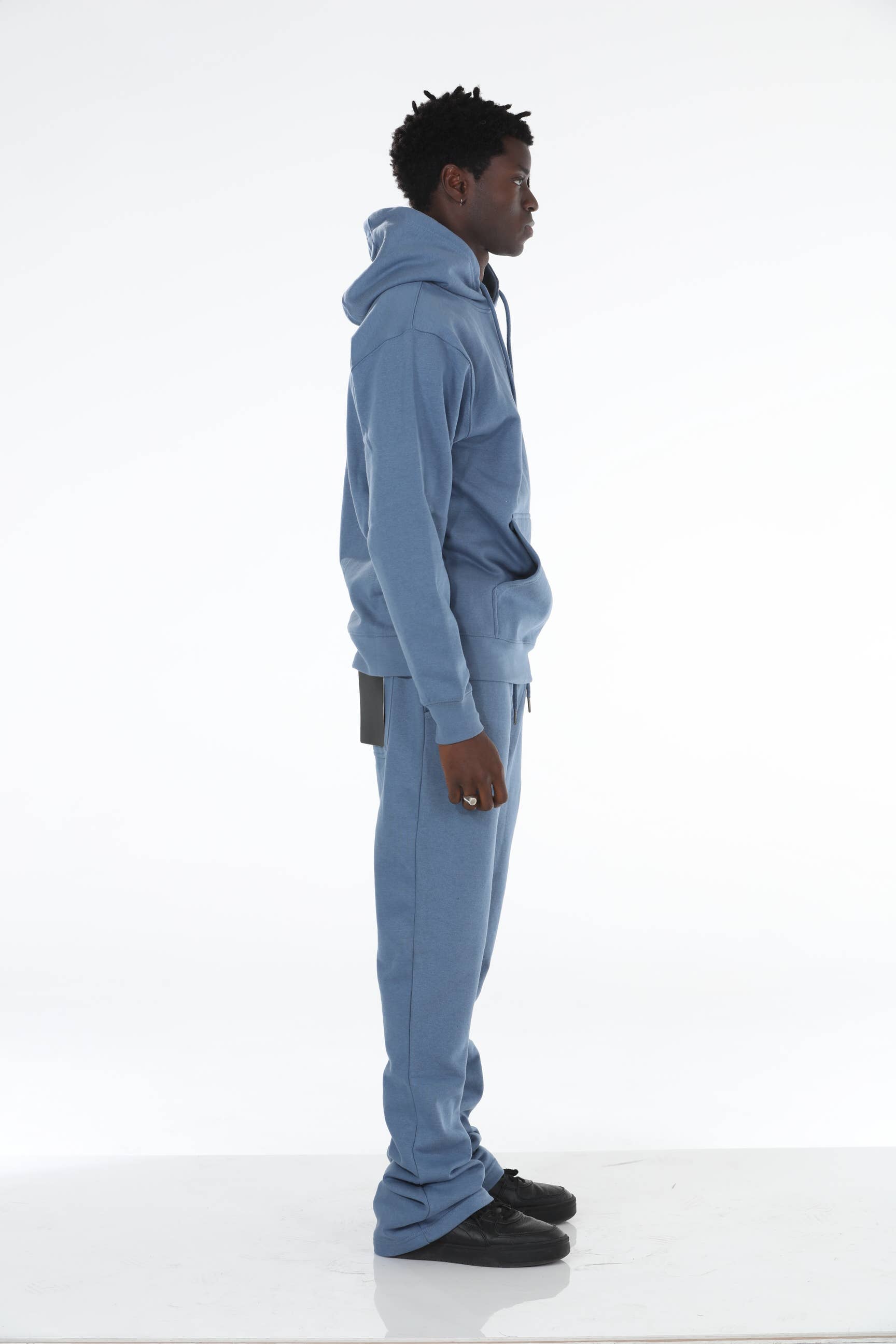 Stylo - Wholesale Tracksuit - Men's - Denim Blue Stacked Flare Sweatsuit6