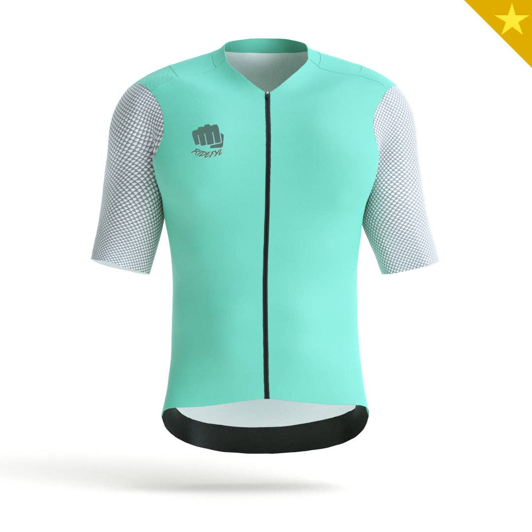 Ridefyl - Wholesale Athletic Top - Men's - Cycling jersey - Mahora Mint