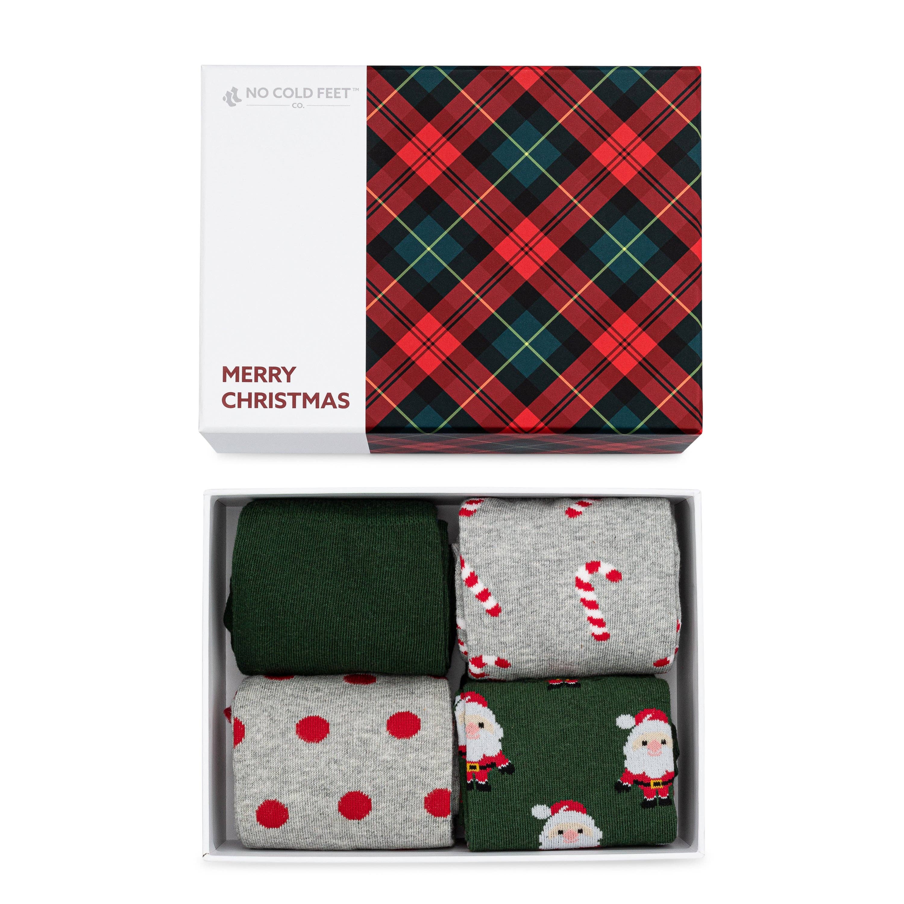 No Cold Feet - Wholesale Socks - Unisex - Christmas Gift Box 4 Sock Set3