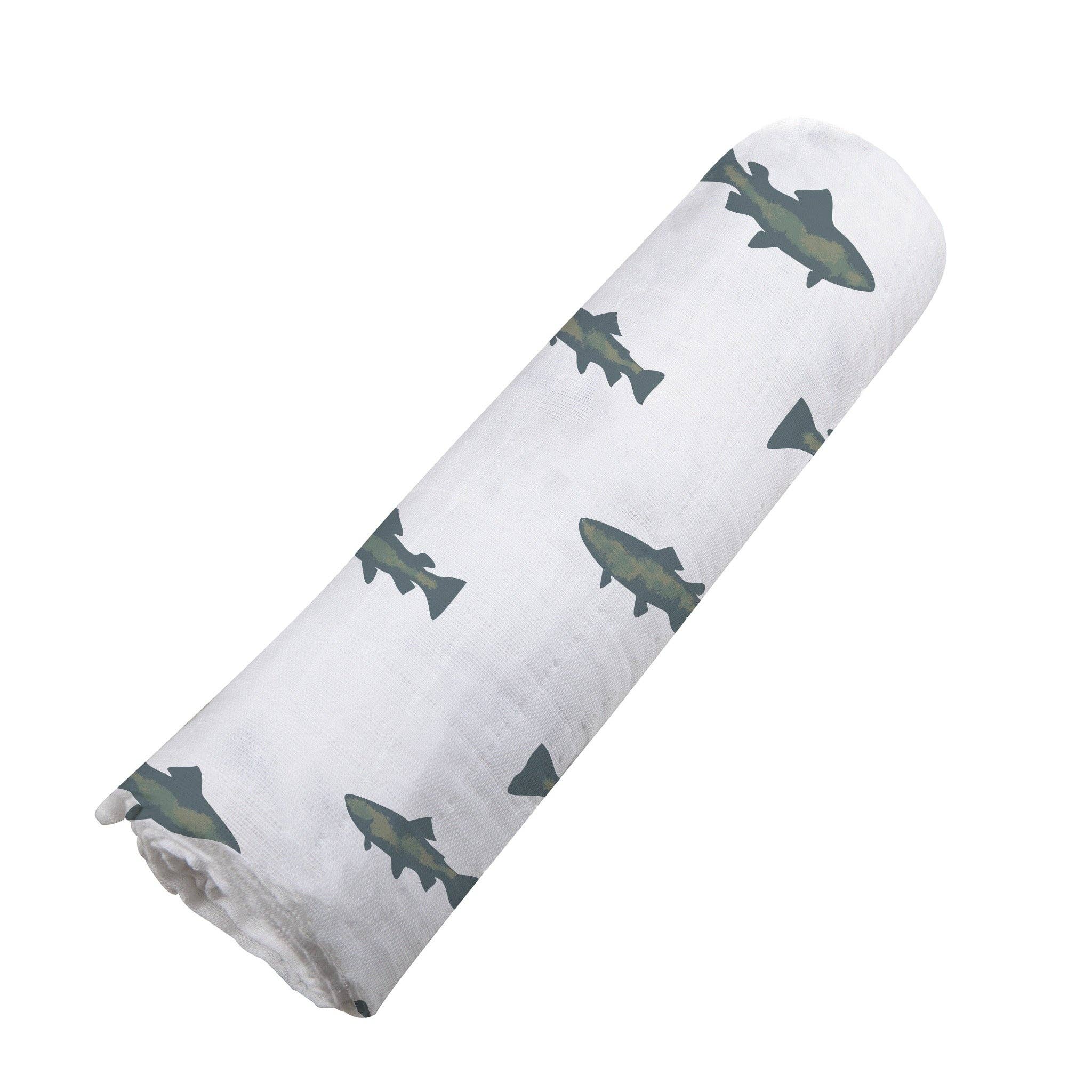Newcastle Classics - Wholesale Swaddle - Baby - Gone Fishing Swaddle4