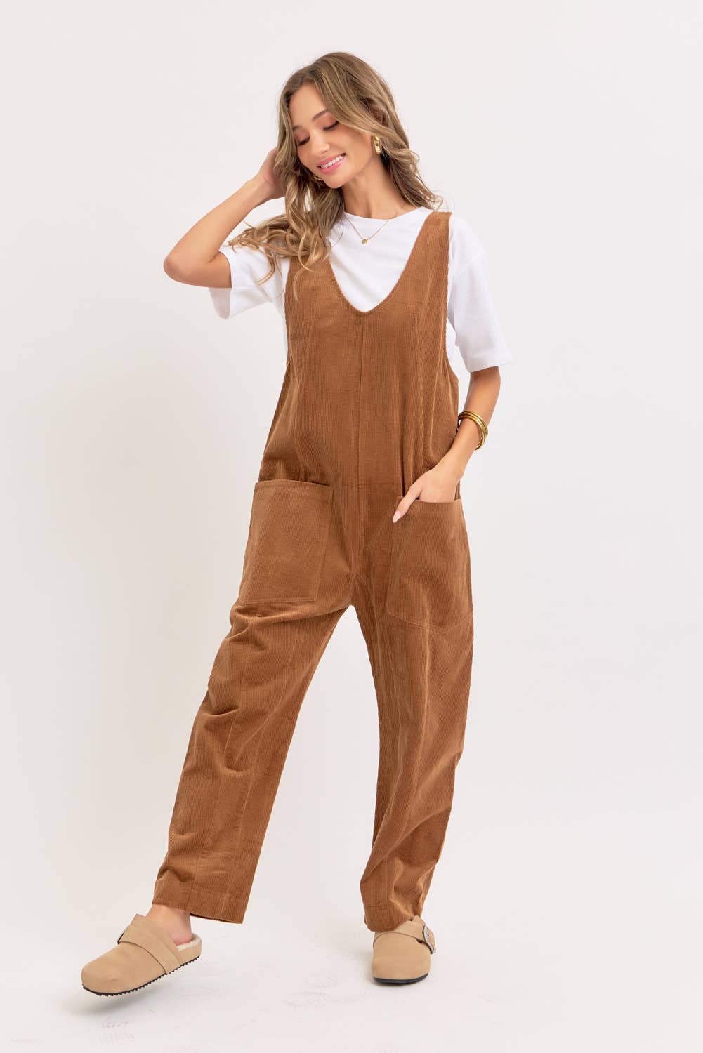 Sweet Lovely by Jen - Wholesale Overalls - Women's - PULL-ON-STYLE CORDUROY OVERALL JUMPSUIT1