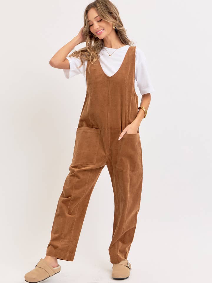 Sweet Lovely by Jen - Wholesale Overalls - Women's - PULL-ON-STYLE CORDUROY OVERALL JUMPSUIT1