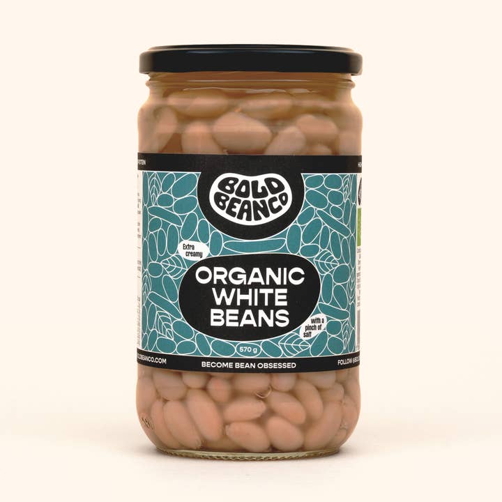 Organic White Bean 570g for wholesale by Bold Bean Co