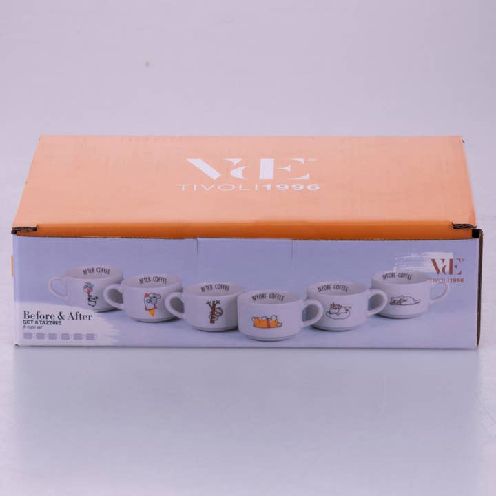 VdE Tivoli 1996 - Wholesale Coffee/Tea Cup - BEFORE AFTER SET 6 PCS COFFEE CUPS 100 ML15