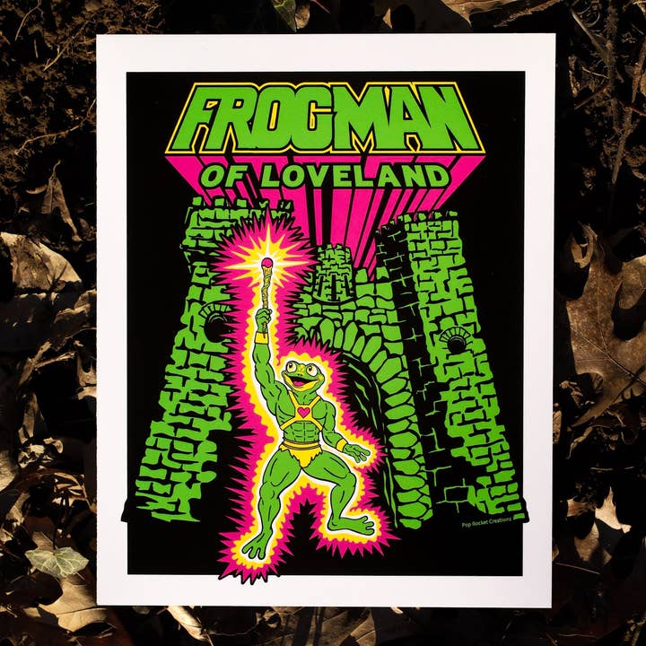 Stampa d'Arte - Uomo Rana di Loveland per la vendita all'ingrosso da parte di Pop Rocket Creations