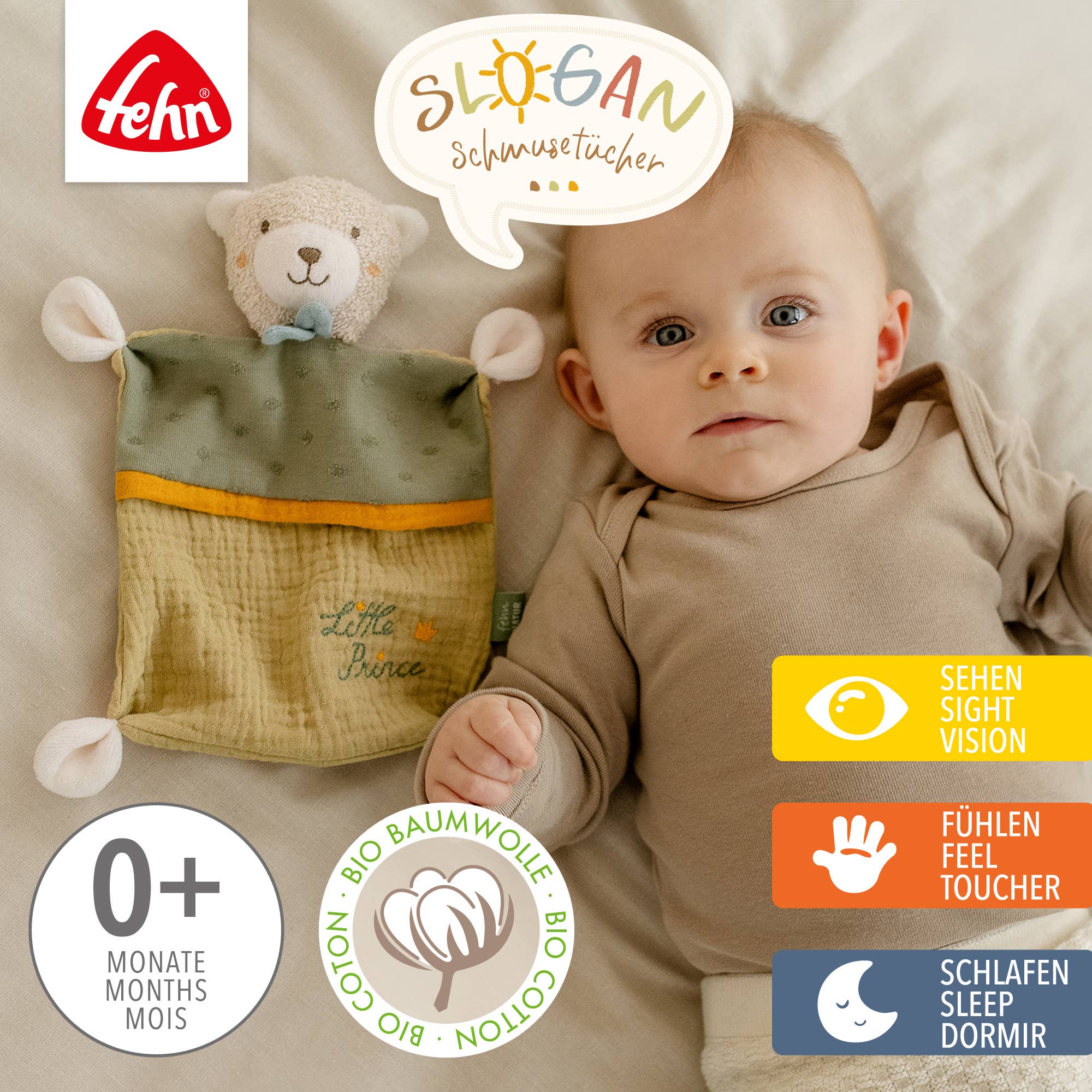 Fehn – wholesale Gosefilt - Baby – Björntäcke ”Prince” - Sovhjälpmedel & gosedduk1