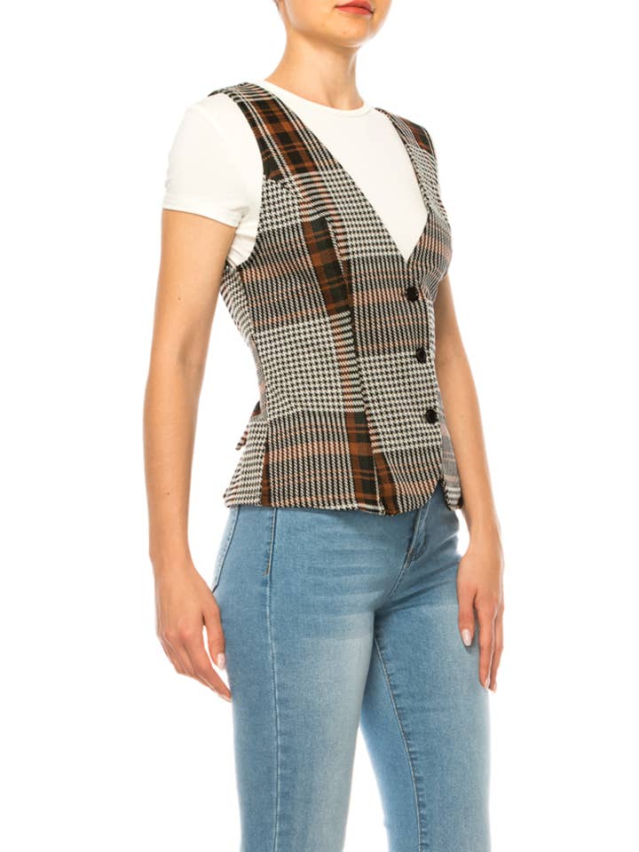 MOA COLLECTION – wholesale Suit vest – Women′s – Women's Dressy Casual Racerback Vest Tuxedo Suit Waistcoat4