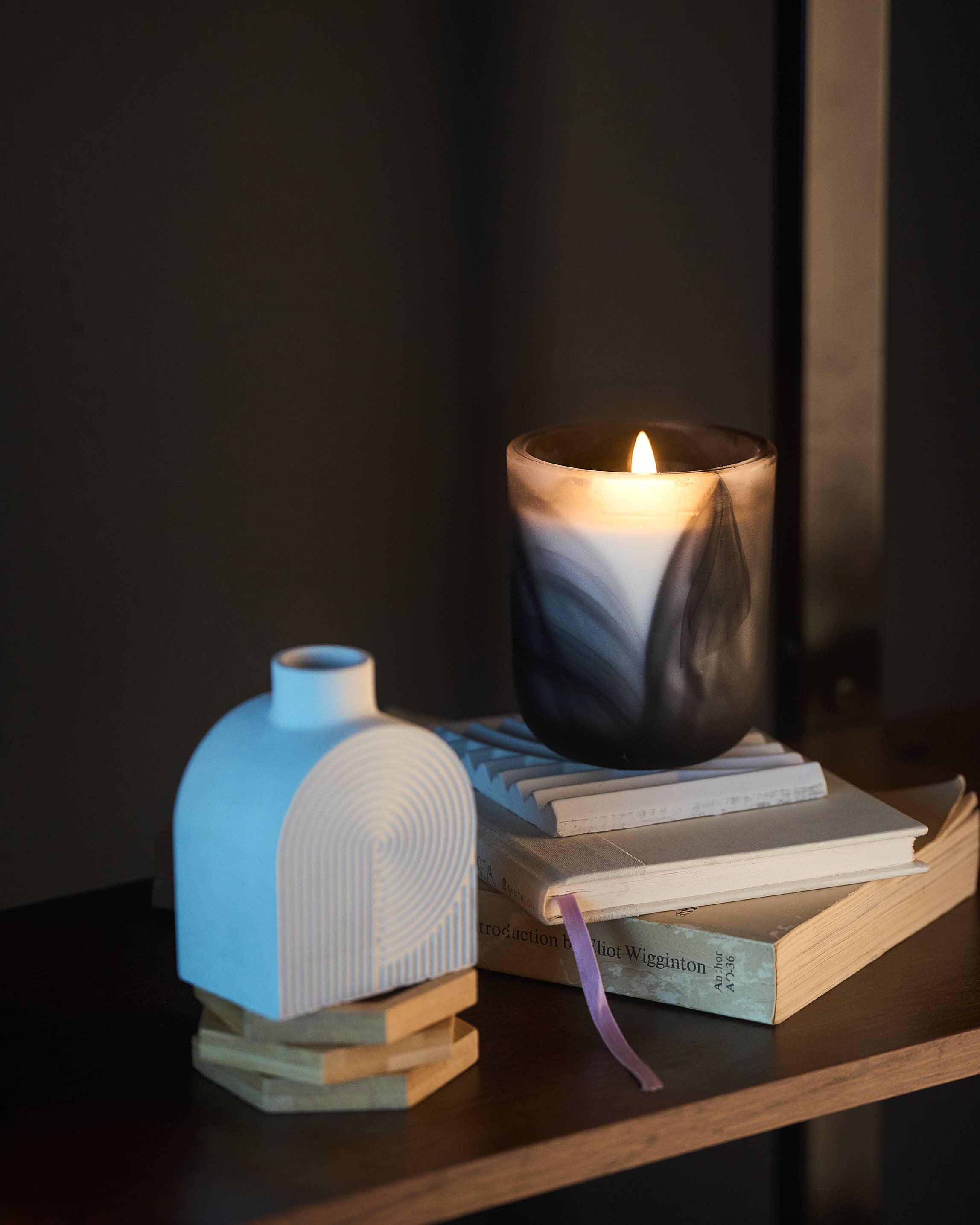 postmodernform - Wholesale Jar/Filled Candle - swirl - winter era / mint + pine + cypress soy wax candle4