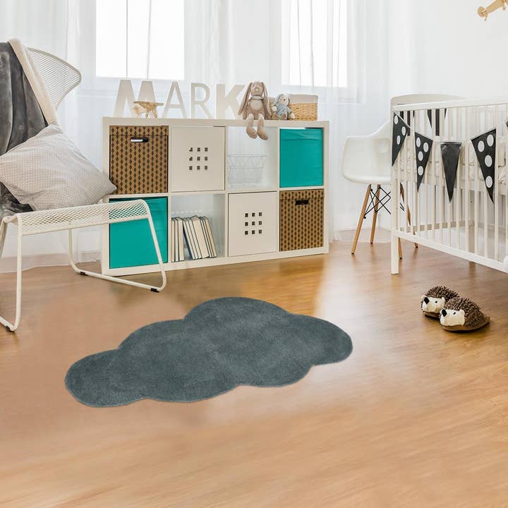 O&Ko - Wholesale Mat - Kids & Baby - Children's Rug 60X90Cm Cloud 1 Gray Handmade Cotton Rug1