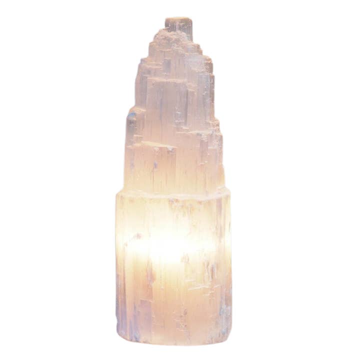 Selenite Crystal Lamp 15-20cm for wholesale by SALTCO AUSTRALIA