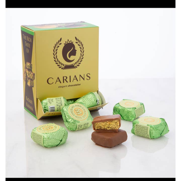 Carian's Bistro Chocolates - Wholesale Chocolate Bar - Dubai Chocolate Bite Size Party Box For Shops - 14 Piece