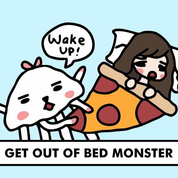 Autocollants Sarah Impossible de sortir du lit pour la vente par Stickies by C&S