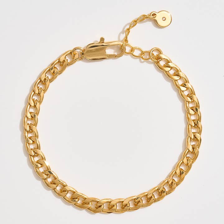 Gold Dipped Classic Cuban Chain Link Bracelet for wholesale by Sensibling Corp.