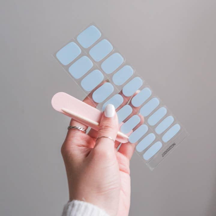 Pastel Blue Semicured Gel Nails Kit for wholesale by By Me & Crew Pty Ltd