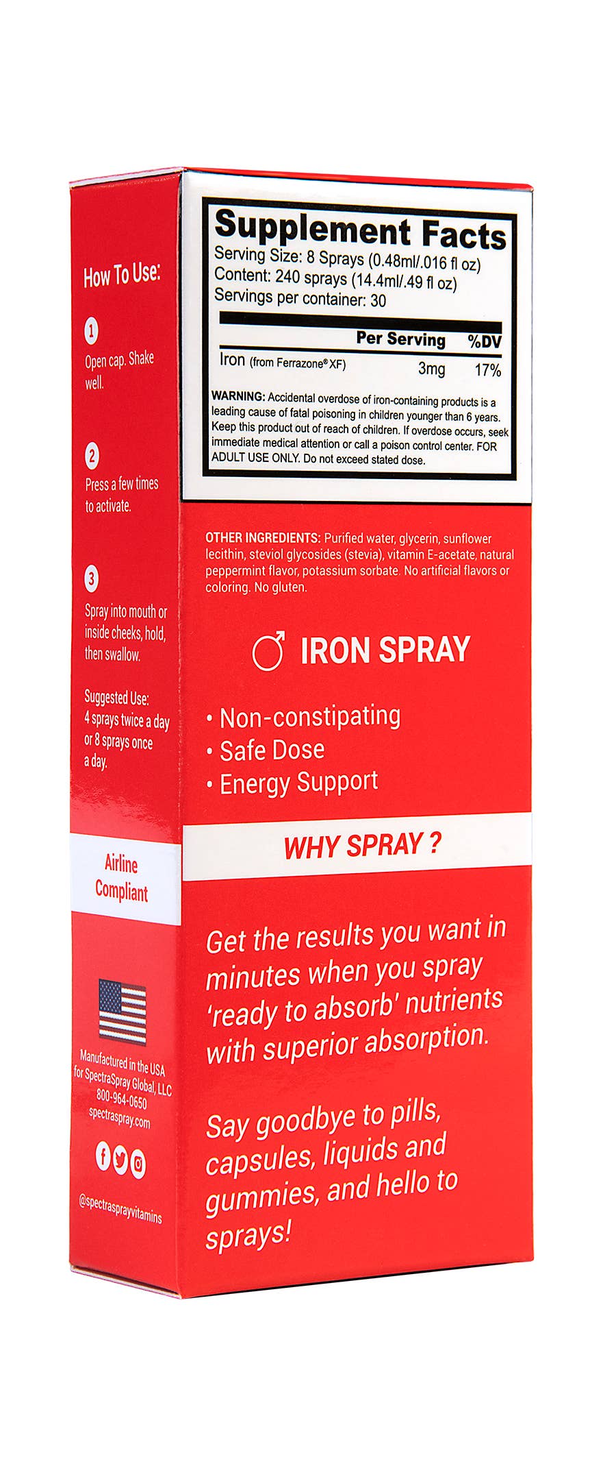 SpectraSpray Global - Wholesale Oral Supplement/Vitamin - Iron Oral Spray Supplement2