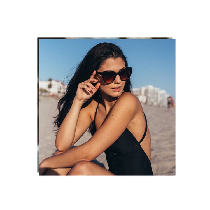 V by Vye Eyewear - Wholesale Sunglasses - Women's - Grandeur Cat-Eye Sunglasses in Brown Tortoise3