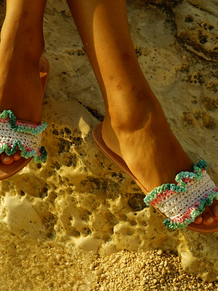 SIBYLLADELPHICA - Vendita all'ingrosso Sandali - Donna - Sandali in Pelle e Raffia "Chica Boom"