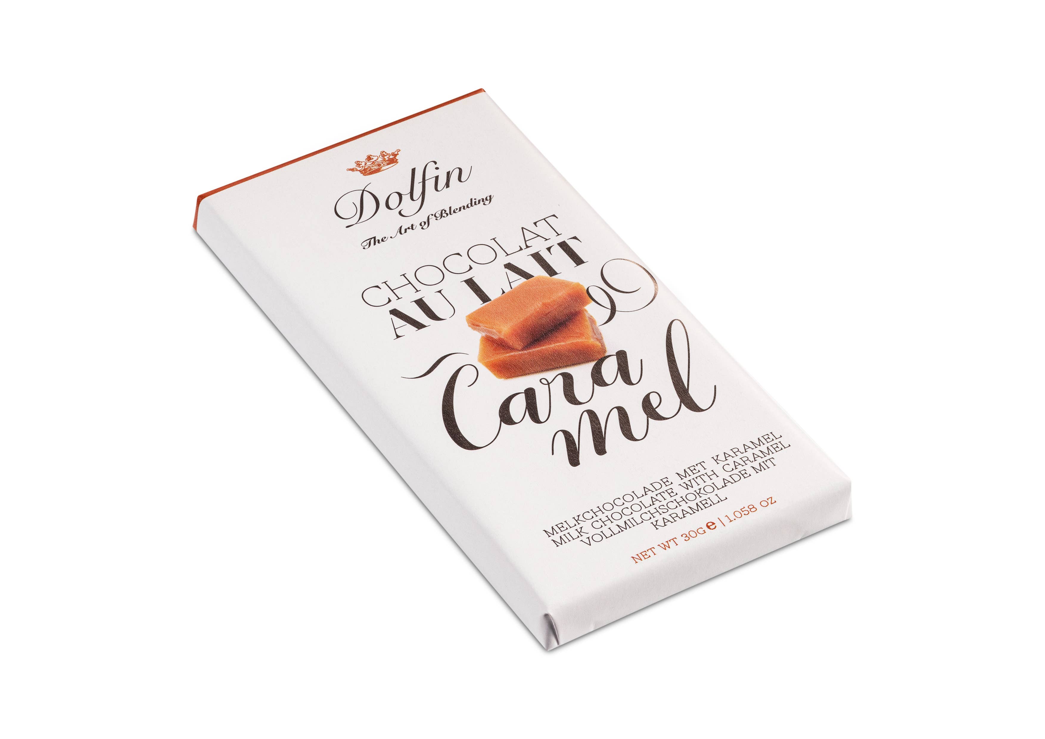 Dolfin - Wholesale Chocolate Bar - 30g Tablet - Salted Butter Caramel Milk1
