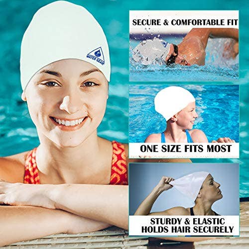 Water Gear - Wholesale Swim Cap - Unisex - Water Gear Silicone Adult Swim Cap4