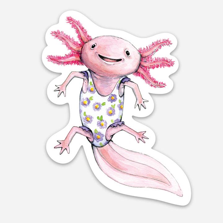 Adesivo de Fato de Banho Axolotl por atacado de Paper Wilderness