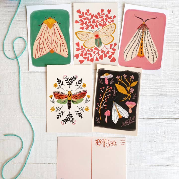 Dream Folk Studio – Großhandel Postkarten-Set – Moth-Postkarten-Set — 10 Postkarten1
