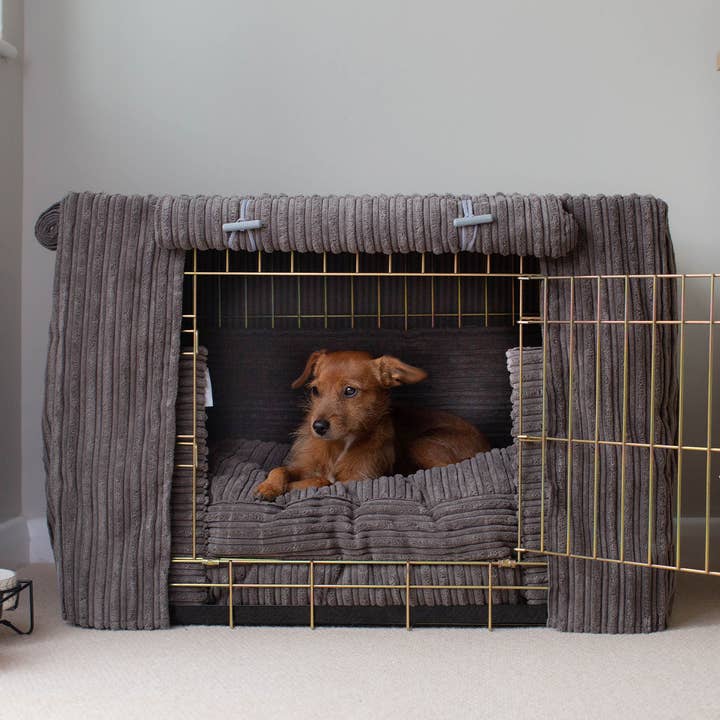 Lords and Labradors - Wholesale Pet Bed - Dog - Dog Crate Set in Dark Grey Essentials Plush7