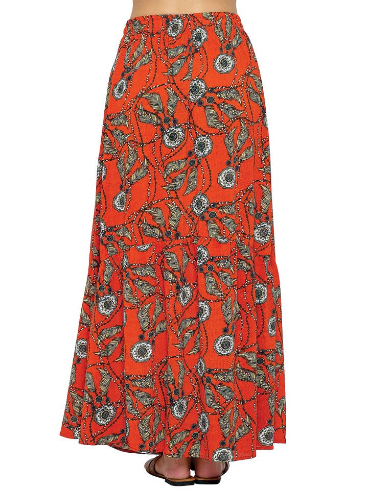 Yak & Yeti - Wholesale Skirt - Women's - SALE Skirt Floral Dreamcatcher Loose Fit