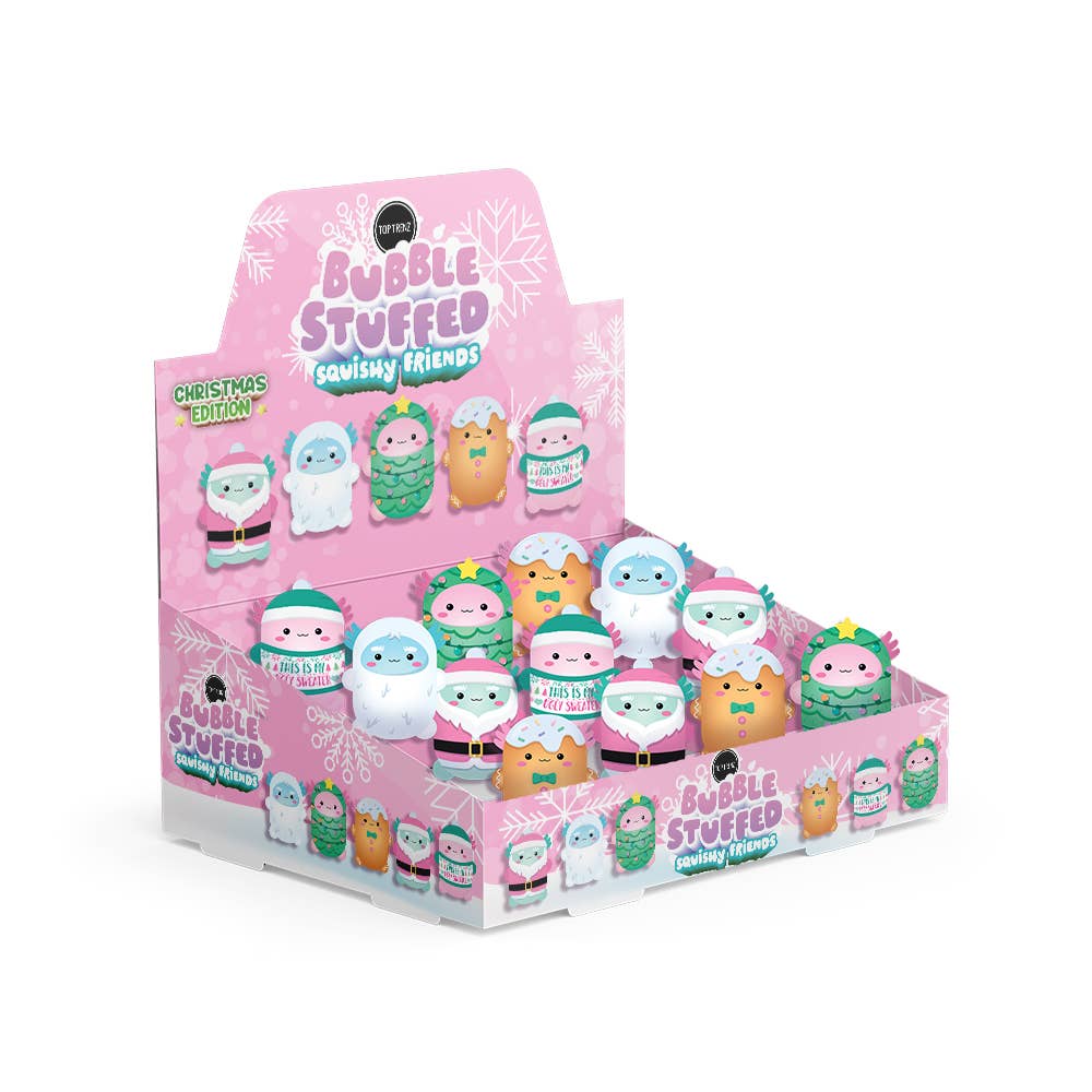 Top Trenz Inc - Wholesale Squishy Toy - Kids & Baby - Bubble Stuffed Squishy Friends - A Very Axolotl Christmas1