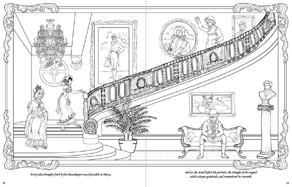 SCB - Vente Livre de coloriage et d'activités pour adultes - Livre de coloriage Orgueil et Préjugés6