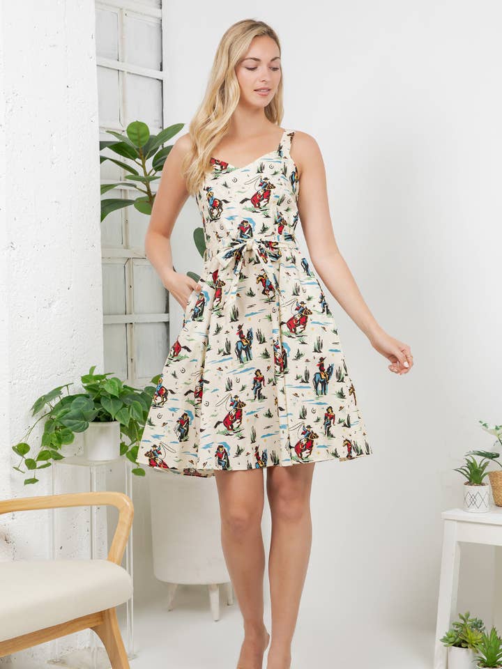 Western vibe Retro Style Dress for wholesale by LA Soul