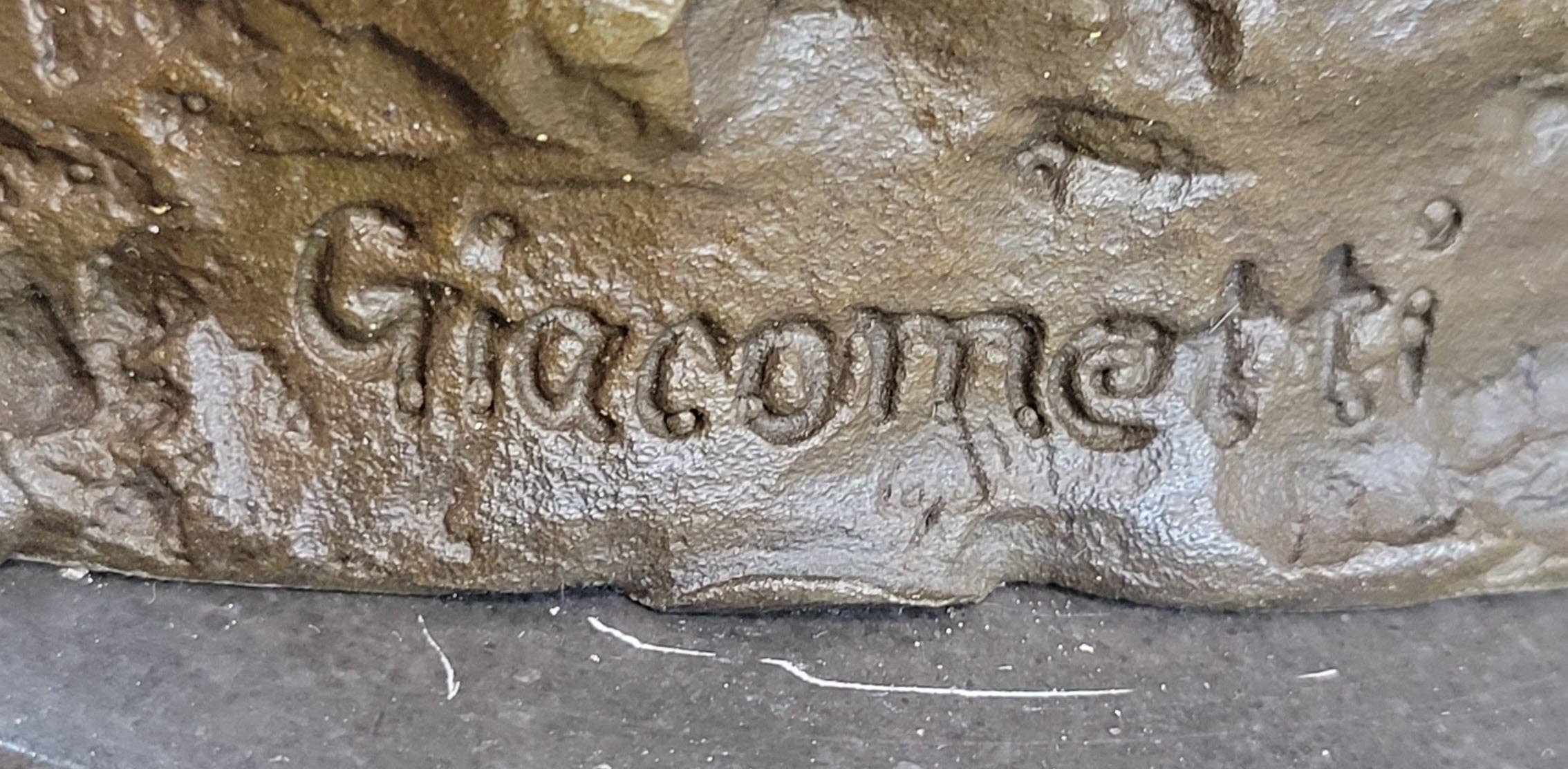 Bronzhaus - Wholesale Beeldje/beeldhouwwerk - Buste van Diego Surrealistische mannelijke sculptuur Bronzen standbeeld van Alberto Giacometti 15" x 7"9