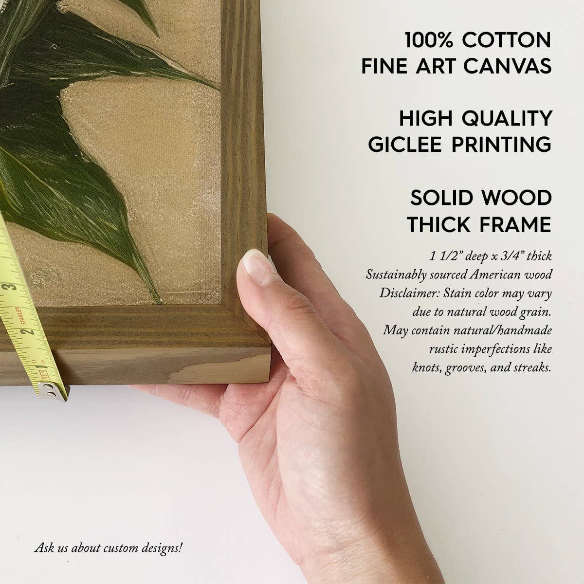 Hangout Home - Wholesale Sign - White Cream Peonies Wall Art Print with Wood Frame4